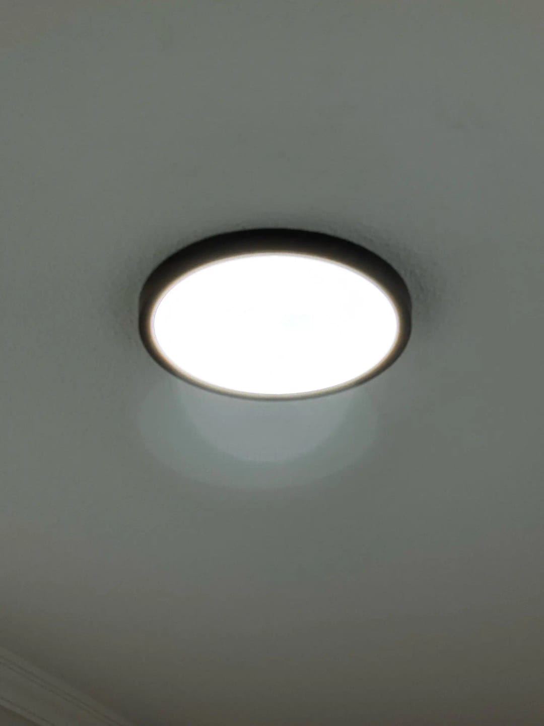 Customer photo review of Ceiling Light, Walnut Wood Grain, Ultra-Slim LED, 3000K Warm