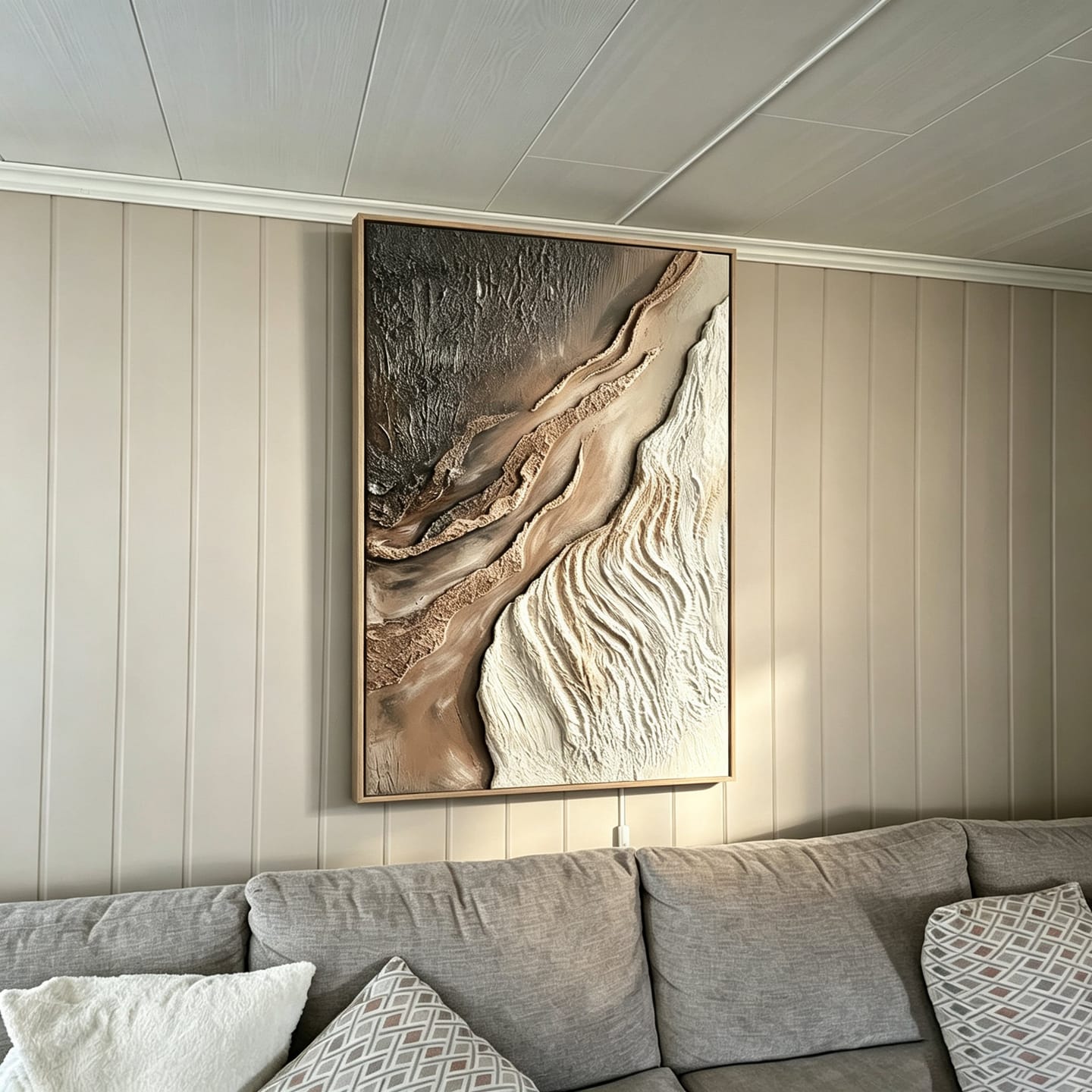 Customer photo review of Canyon Drift-Textured Abstract Painting
