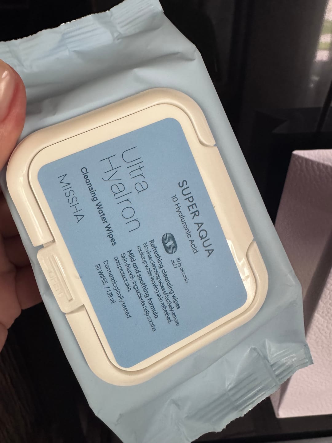 Customer photo review of Attīrošās salvetes Missha Super Aqua Ultra Hyalron Cleansing Water Wipes