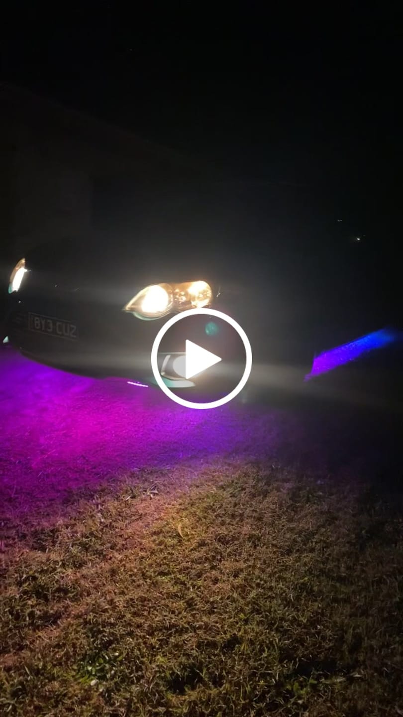 Customer video review of ELGlow® Universal Car Underglow Kit