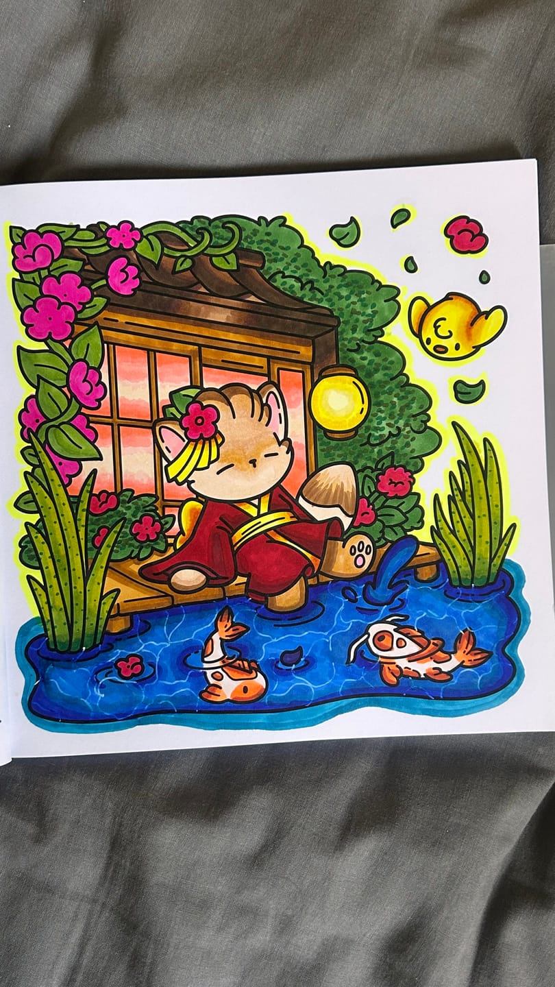 Customer photo review of Ohuhu Honolulu 104 Colors Dual Tips Alcohol Art Markers (New Color Codes)