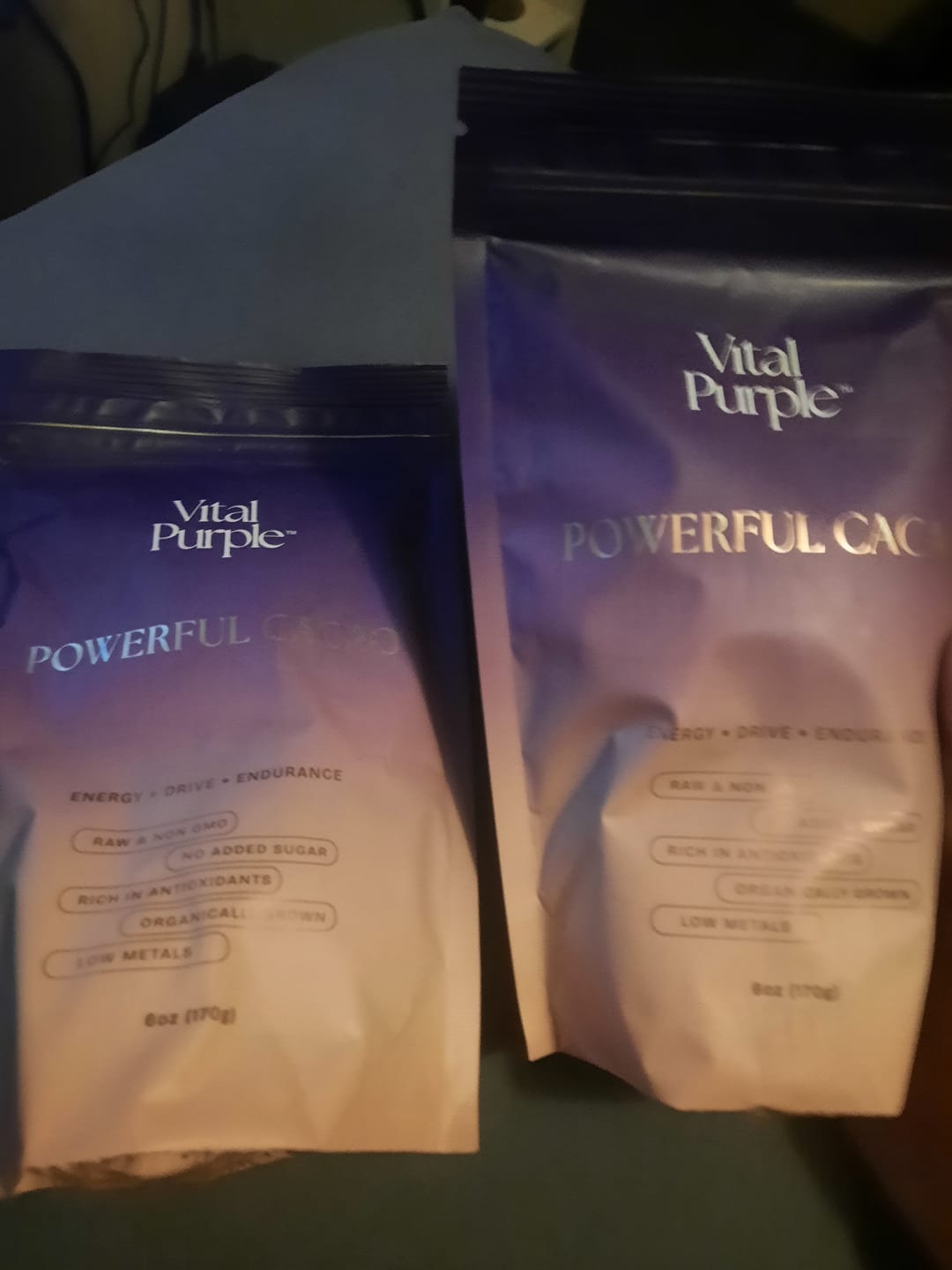 Customer photo review of Organic High Flavanol Cocoa Powder | Purple Cacao Powder | 25% Fat