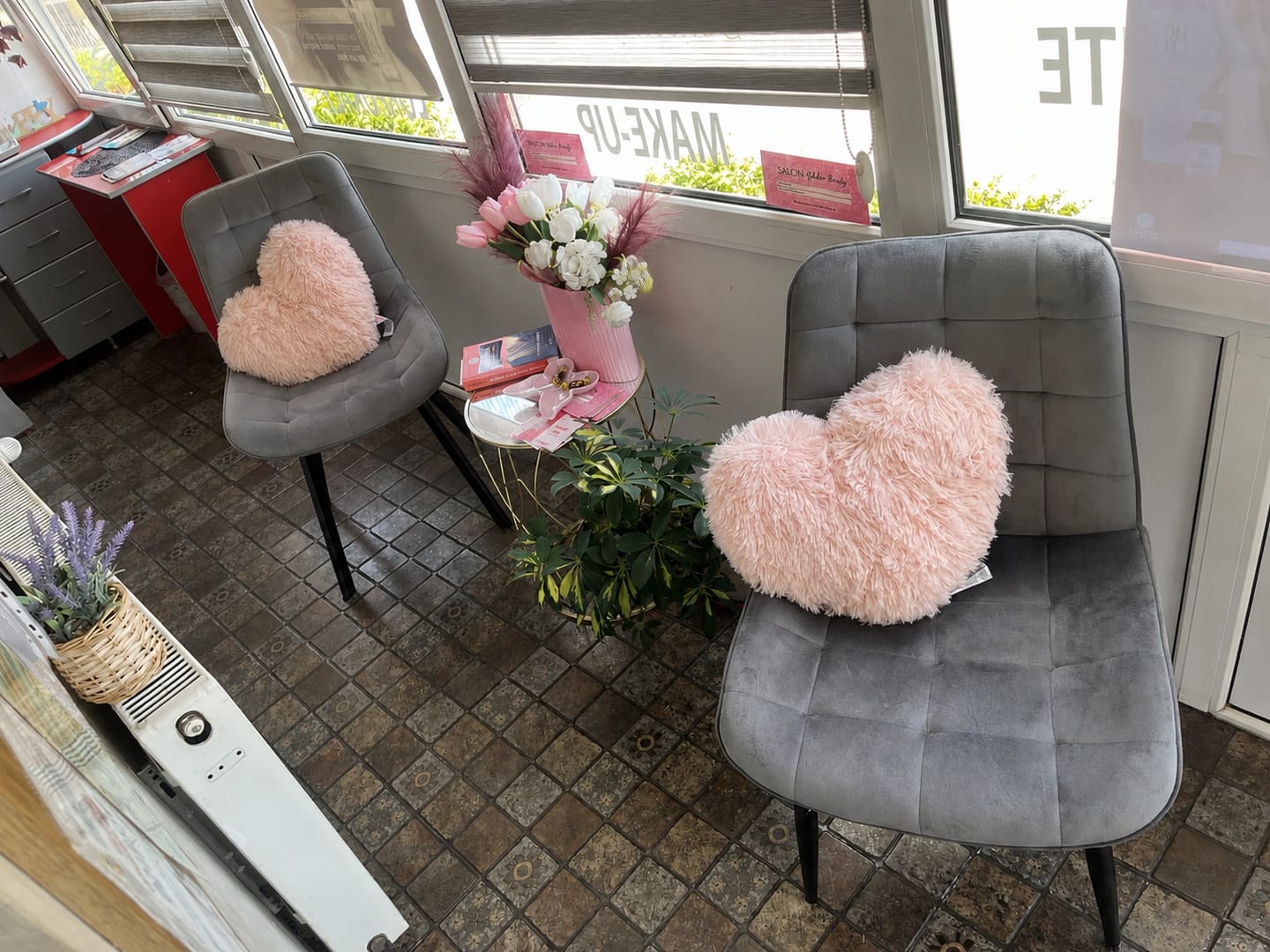 Customer photo review of Scaun K580, gri - HLR 21, stofa catifelata/otel, 51x61x85 cm