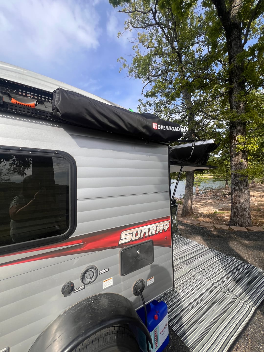 Customer photo review of OPENROAD Quick-Open Overland Shower/Privacy Awning V2