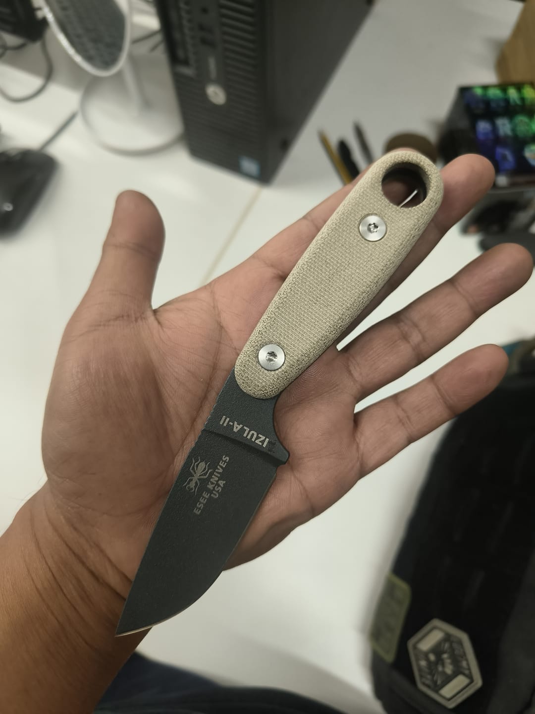 Customer photo review of ESEE Izula-II Tactical Gray Neck Knife (ESIZ2TG)