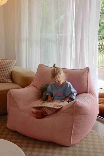 Customer photo review of DODO BEAN BAG - CORDUROY BABY PINK