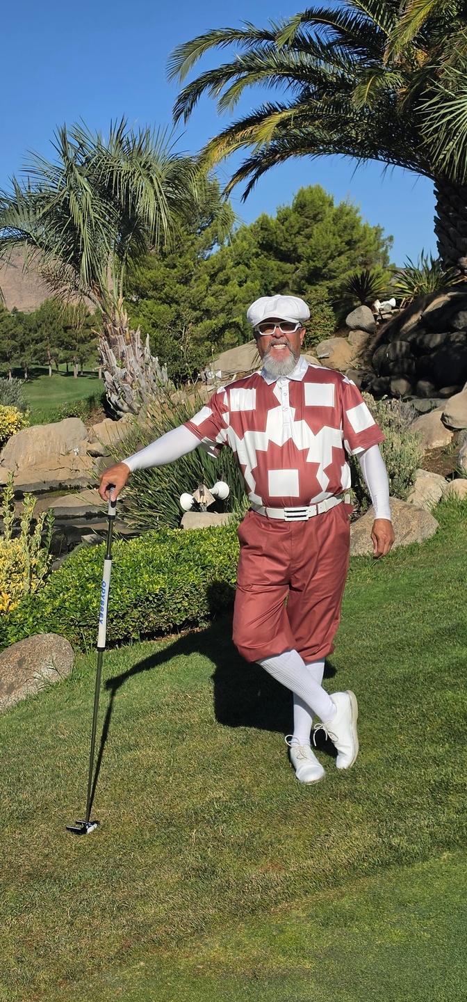 Men's Explosion Geometry Limited Edition Polo golf outfit inspiration from Golf Gentry