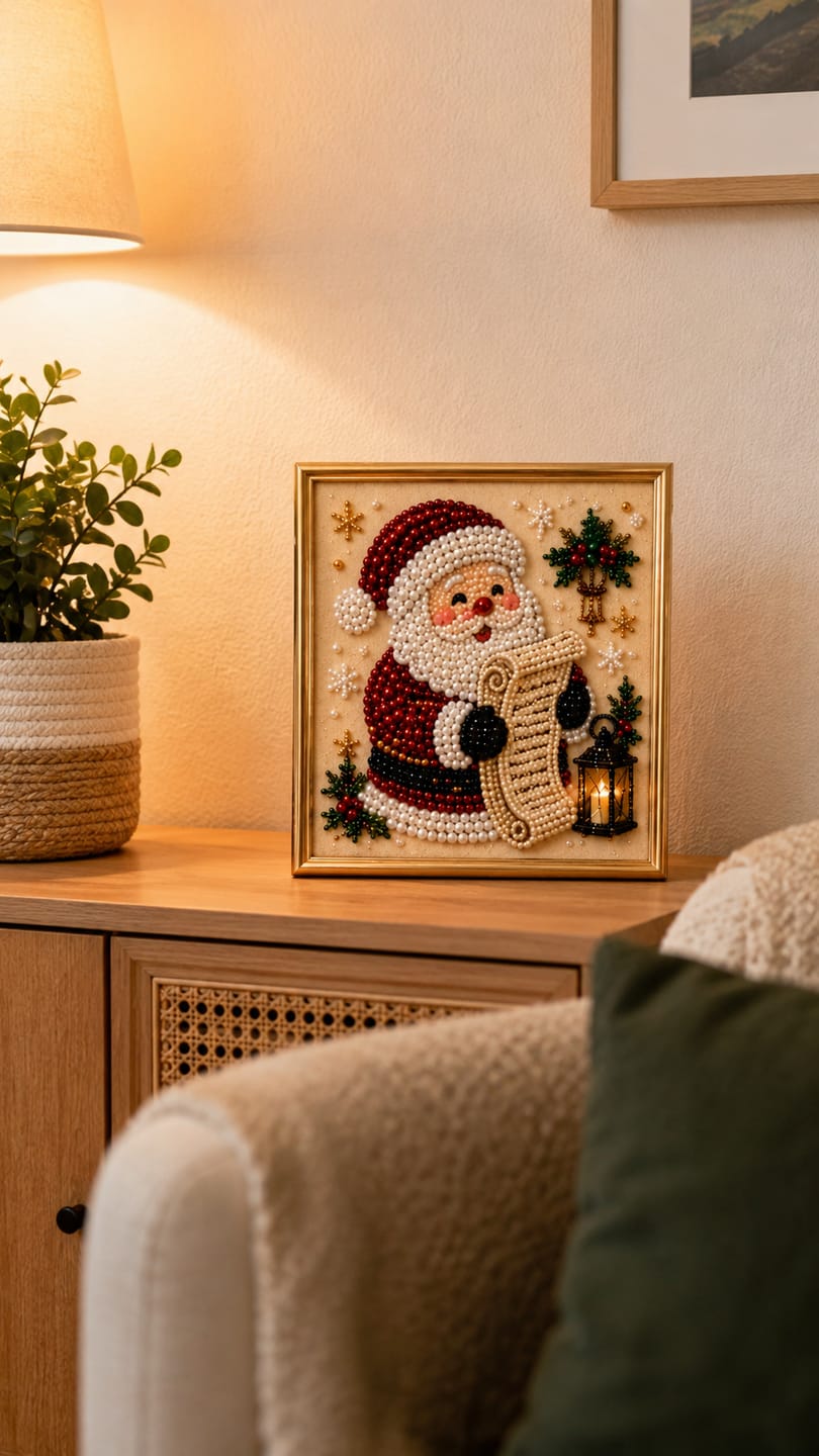 Customer photo review of Relaxing & Beginner-Friendly - DIY Christmas Pearl Diamond Painting Art Kit
