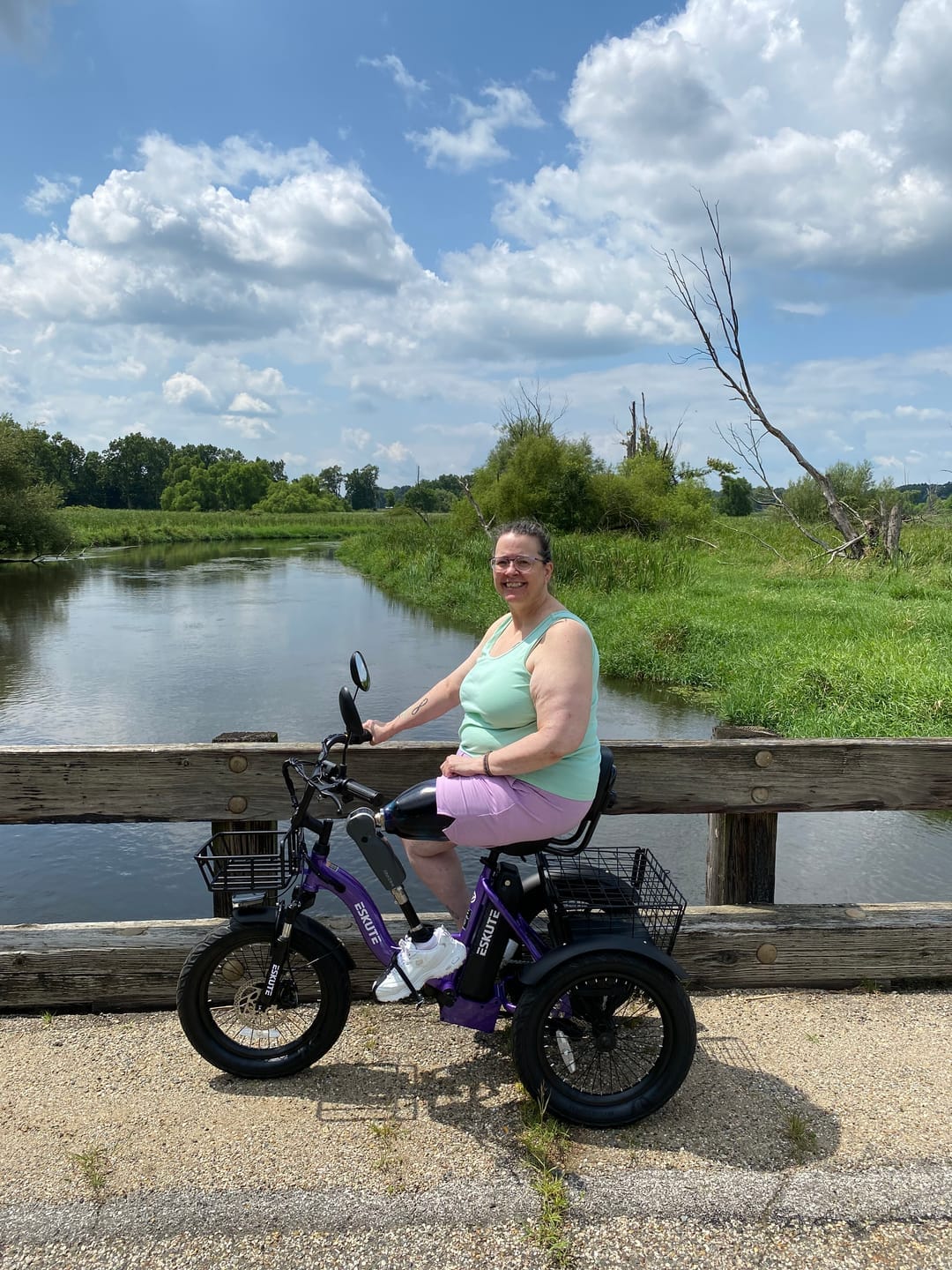 Customer photo review of Eskute® T300 Max Folding Electric Trike with Reverse Function