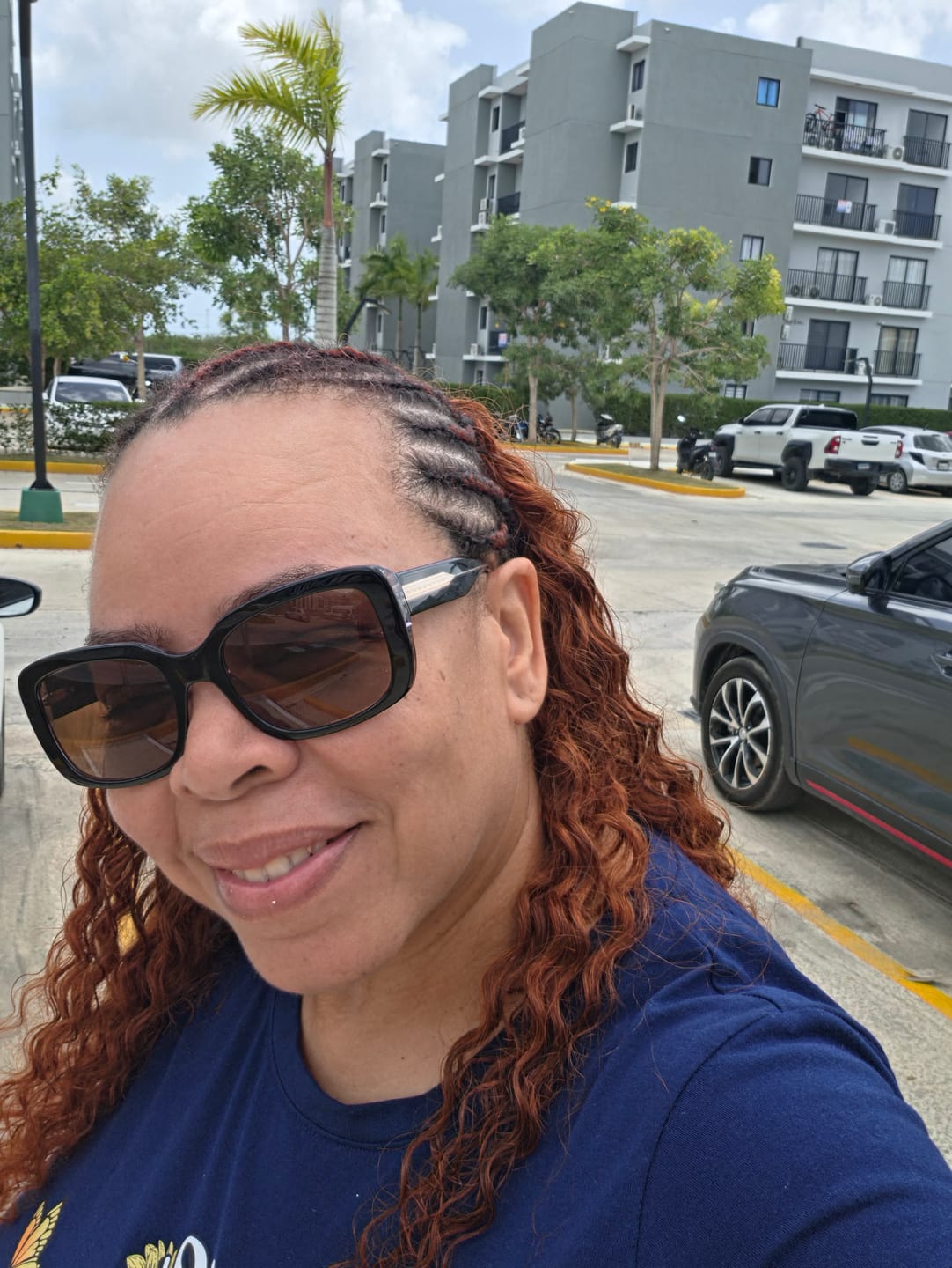 Customer photo review of Copper Color Deep Wave Human Crochet Hair