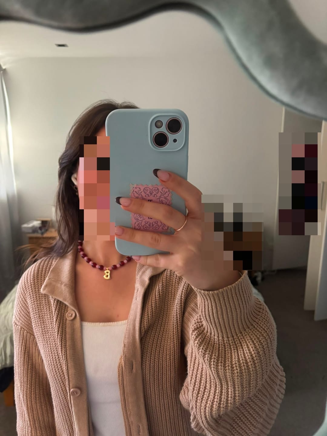 Customer photo review of Harper Initial Necklace