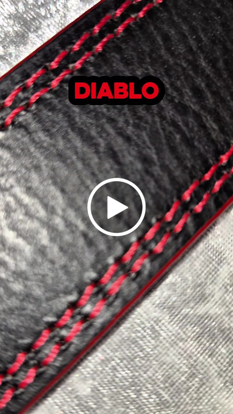 Customer video review of The Poseidon Belt - Black Full Grain Leather Belt with Blue Stitches