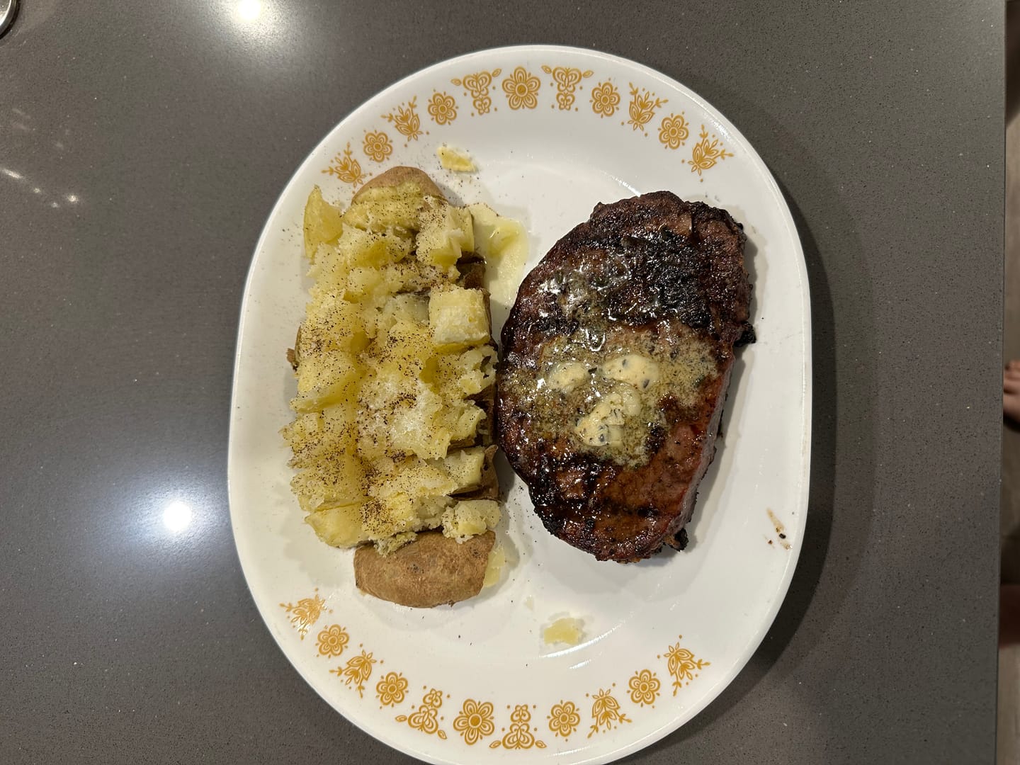 Customer photo review of USDA Choice Boneless Ribeye Steak