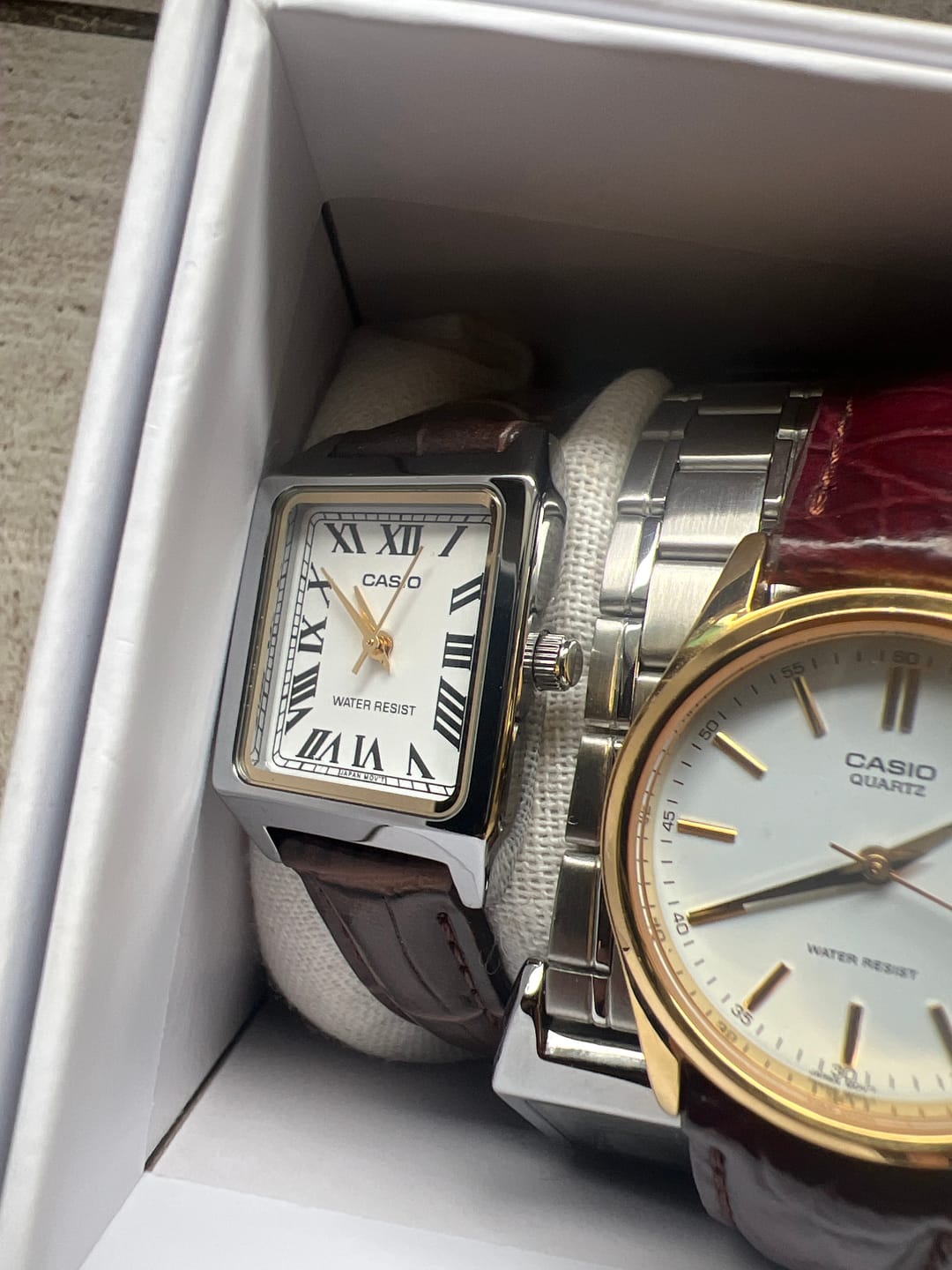 Customer photo review of Reloj Casio Tank Análogo LTP-V007L-7B2UDF Cuero Dial Blanco