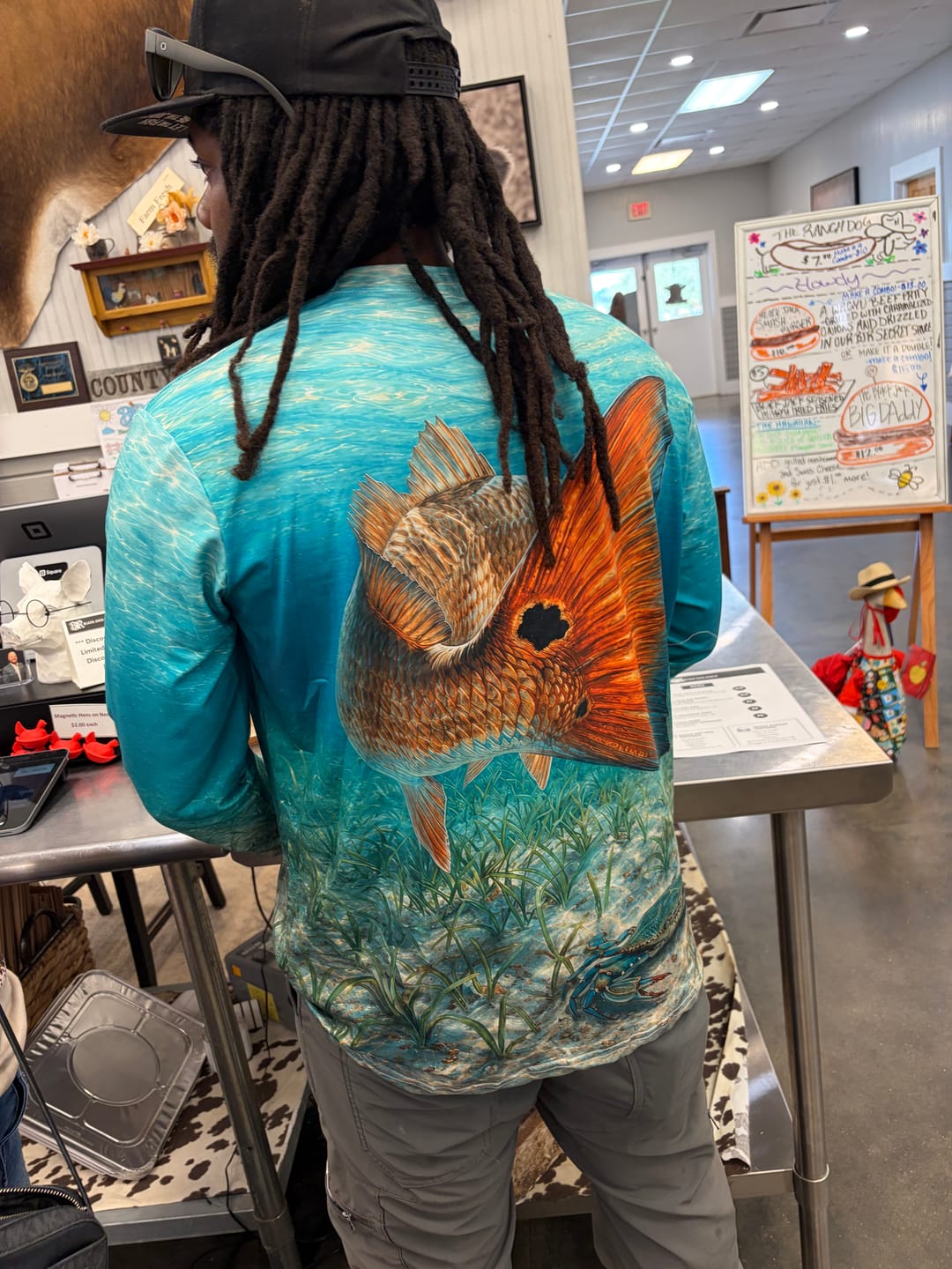 Customer photo review of Performance Fishing Long Sleeve - Redfish Tailing Tide - AOF144