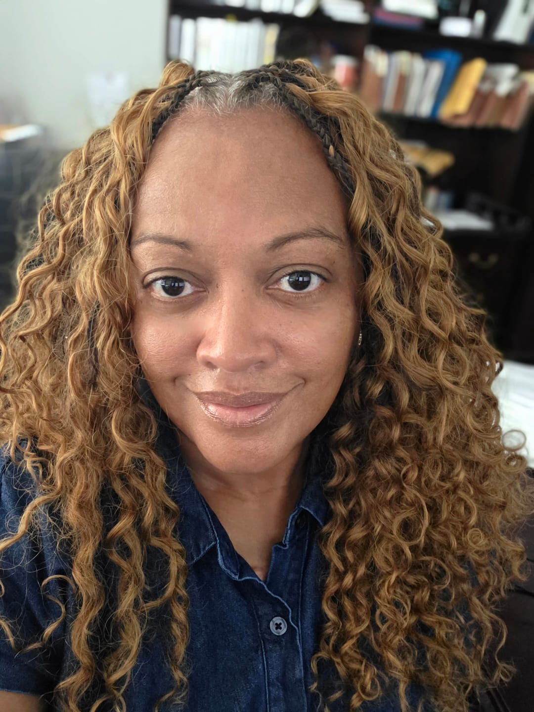 Customer photo review of #30 Light Brown Water Wave Human Crochet Hair