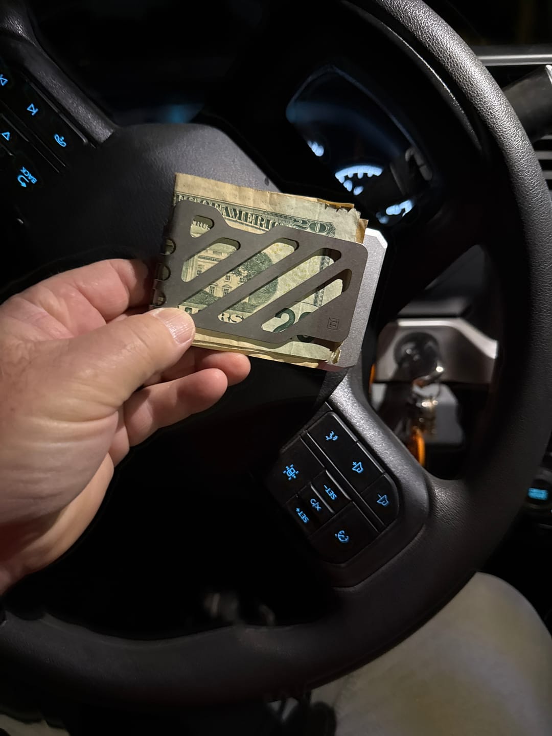 Customer photo review of SK1 Slide Kick Wallet with Titanium Money Clip
