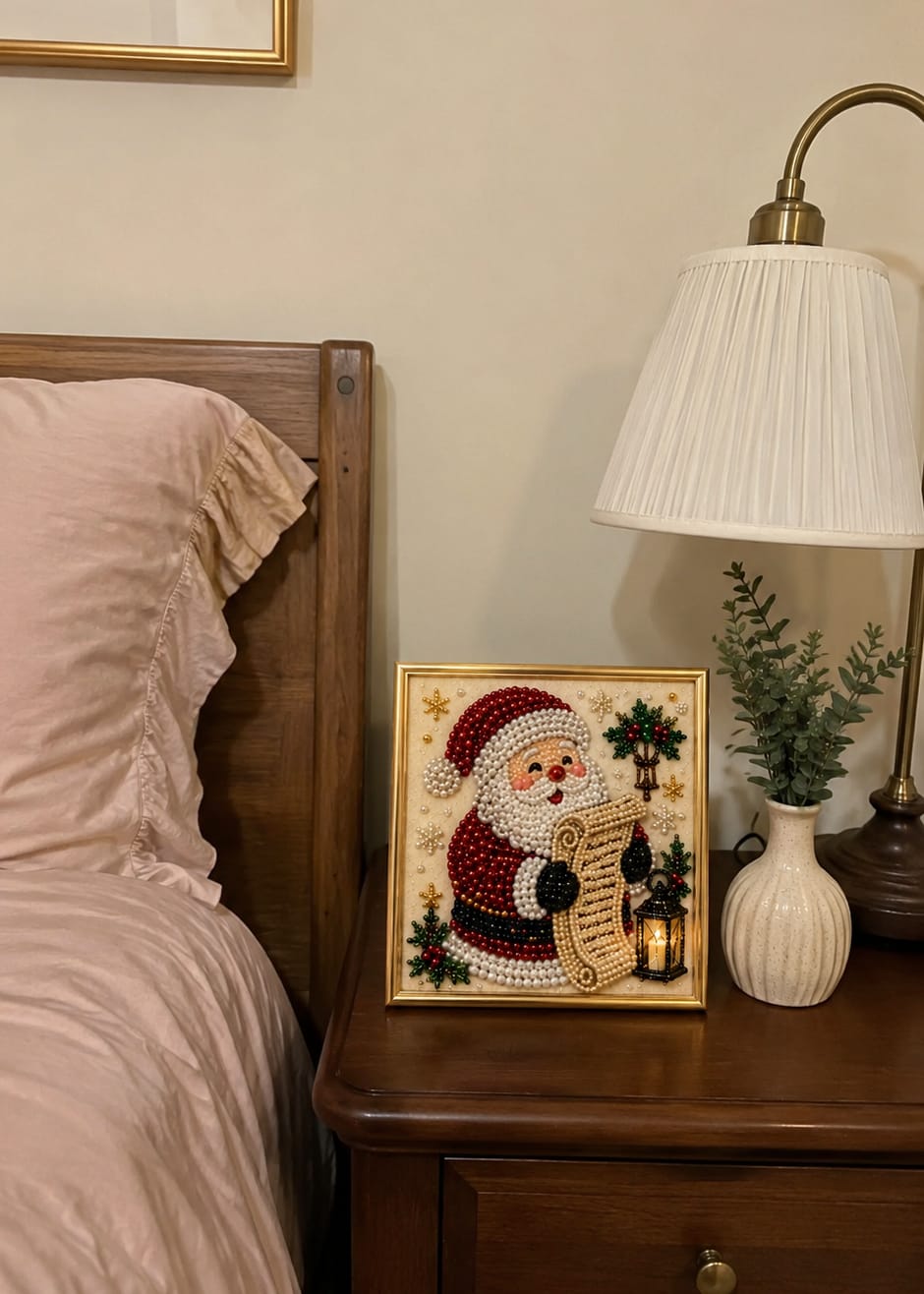 Customer photo review of Relaxing & Beginner-Friendly - DIY Christmas Pearl Diamond Painting Art Kit