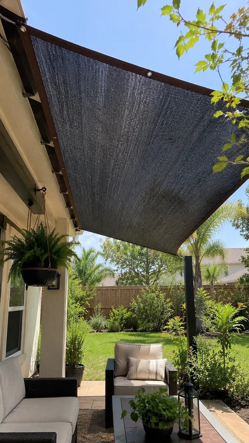 Customer photo review of Zonbescherming Pro – Premium zonbeschermingsnet voor terras & tuin