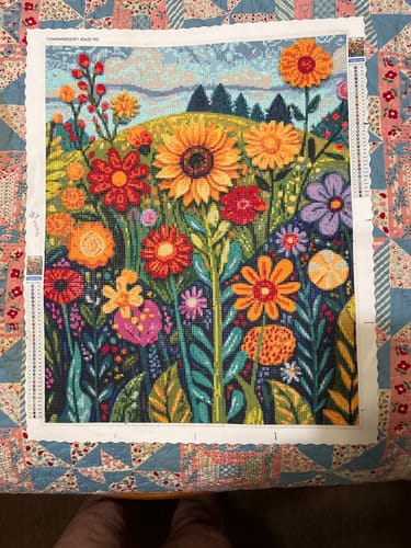 Customer photo review of Whimsical Wildflower Garden (Diamond Painting)
