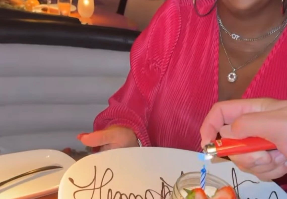 Customer photo review of Iced Initials Necklace w/ Cuban Chain
