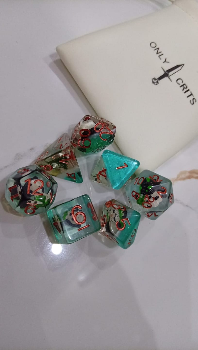 Customer photo review of Bamboo Panda Dice Set