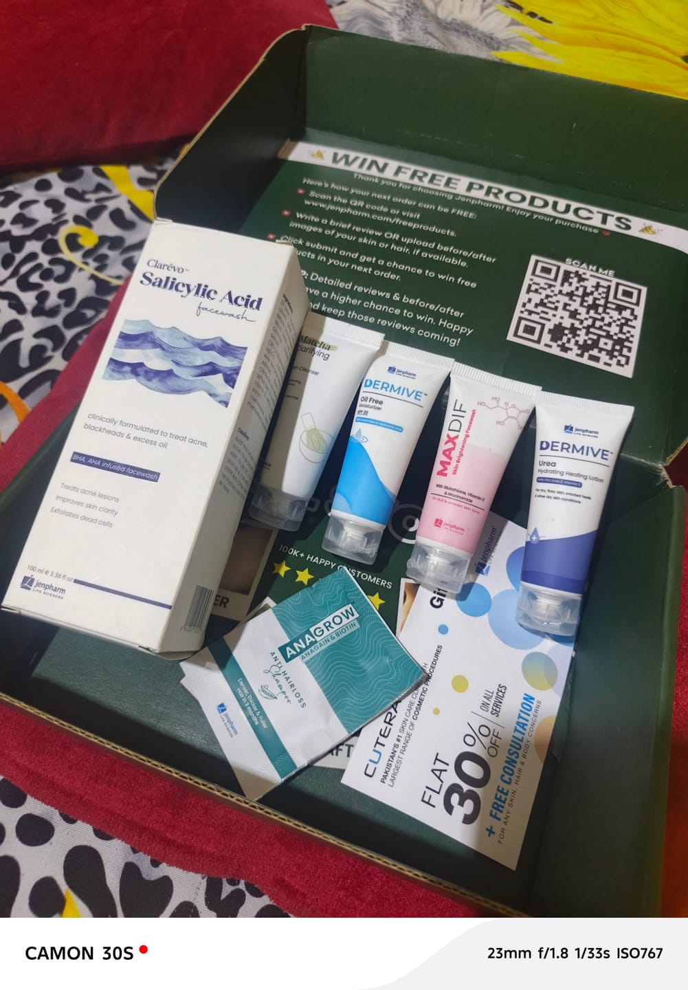 Customer photo review of Clarevo Salicylic Acid Facewash