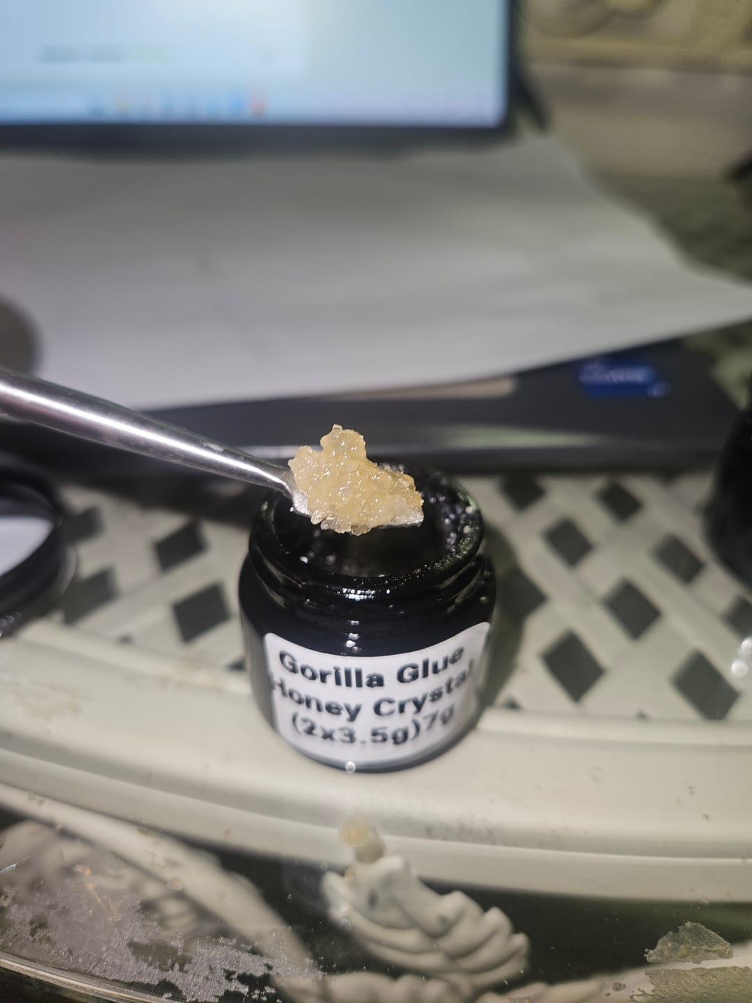 Customer photo review of Legendary Honey Crystal Gorilla Glue 3.5G (BOGO)