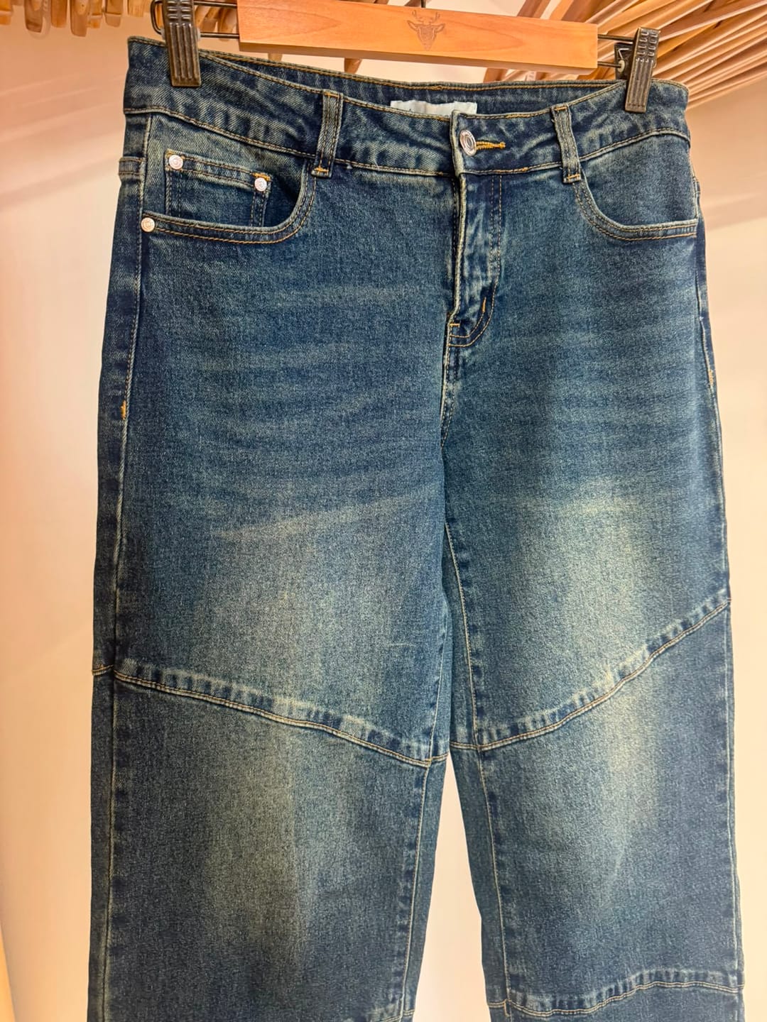 Customer photo review of Pantalón Costuras Dark Blue