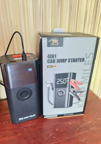 Customer photo review of 4-in-1 Car Emergency Lifesaver (Jump Starter + Tire Inflator + Powerbank + LED Light)