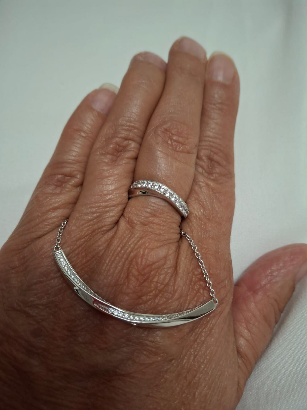Customer photo review of Sterling Silver Twisted Wave