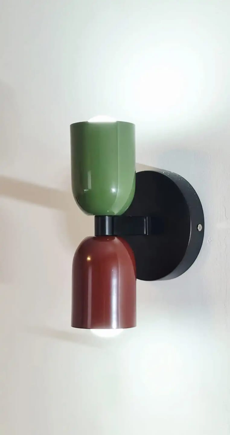 Customer photo review of Cylinder LED Wall Sconce, Two-Light Iron Fixture, Minimalist Design