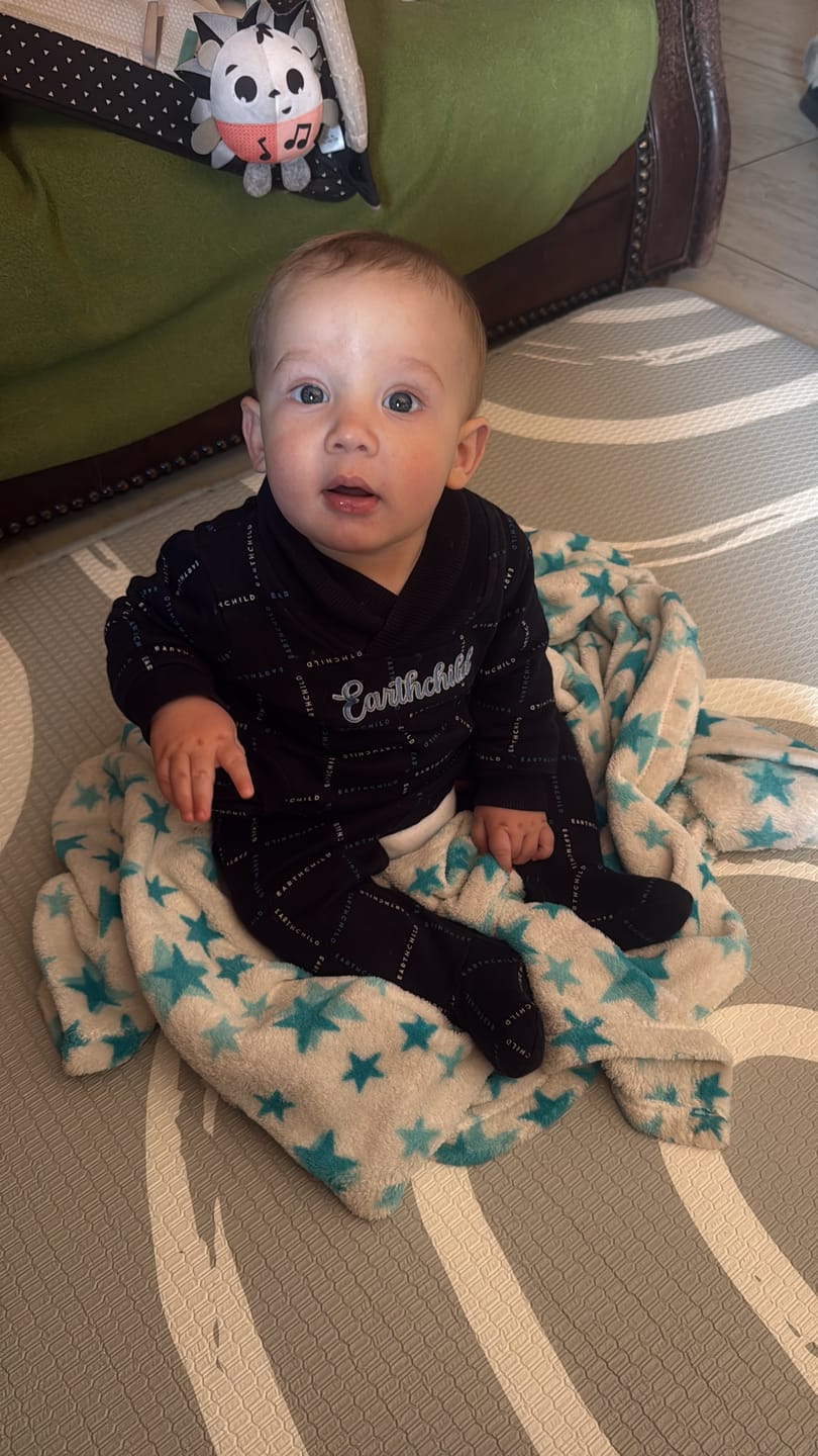 Customer photo review of Grey Brush Stroke & Road Play Mat