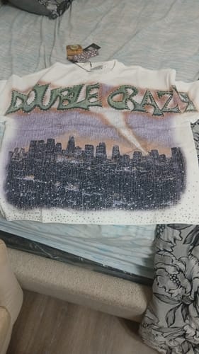Customer photo review of Boxy L.A. Skyline Iced Out Tee-435