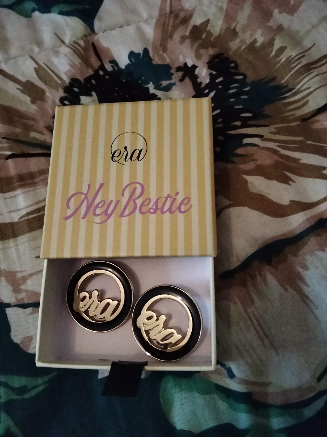 Customer photo review of Gold Diva Earrings