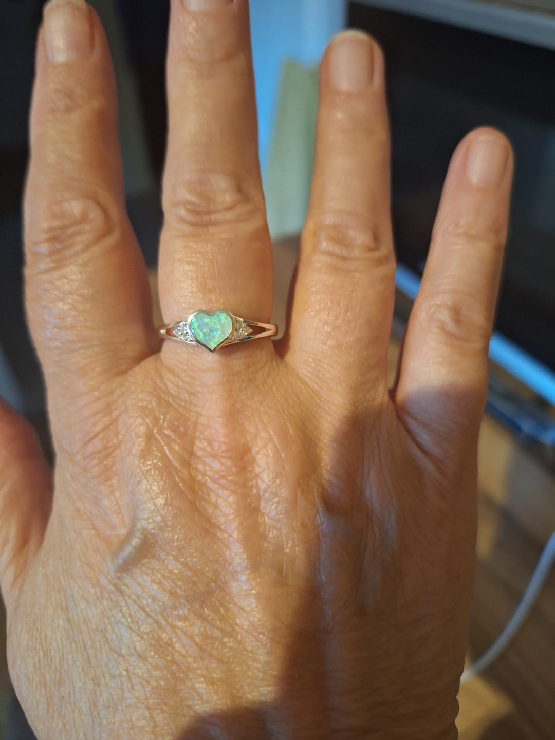 Customer photo review of Helena Heart Ring
