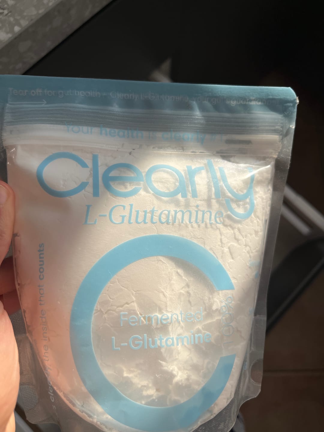 Customer photo review of L-glutamine