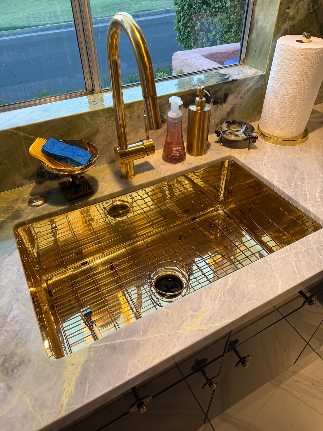 Customer photo review of Unlacquered Brass Island Solid Undermount Sink