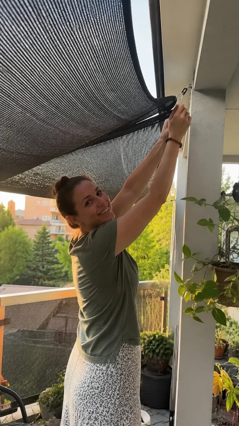 Customer photo review of Zonbescherming Pro – Premium zonbeschermingsnet voor terras & tuin