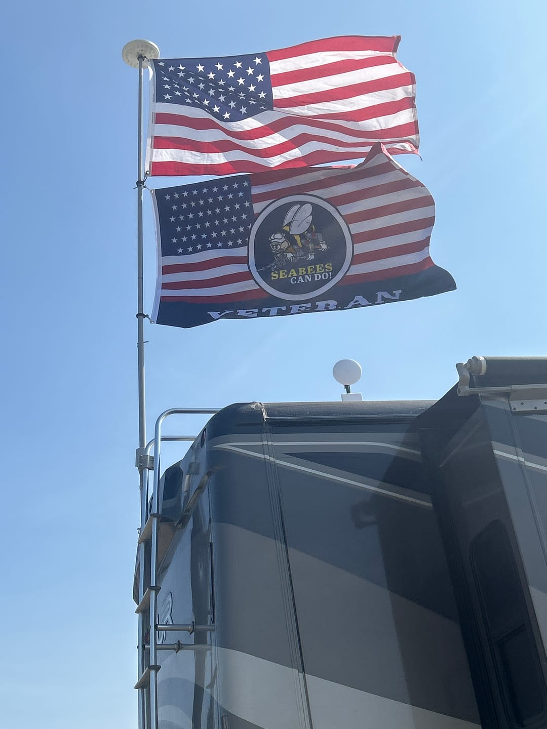 Customer photo review of Seabees Can Do Veteran Flag