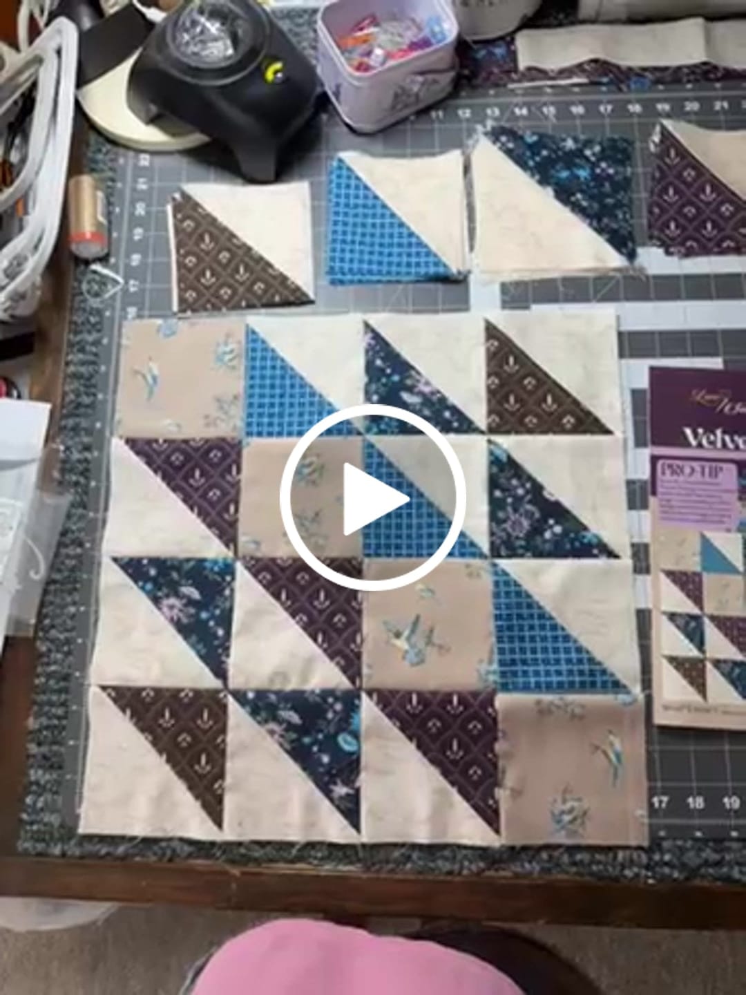 Customer video review of Beginner Block Of The Month - Petal Path Sunshine Blooms (54.5" x 68")