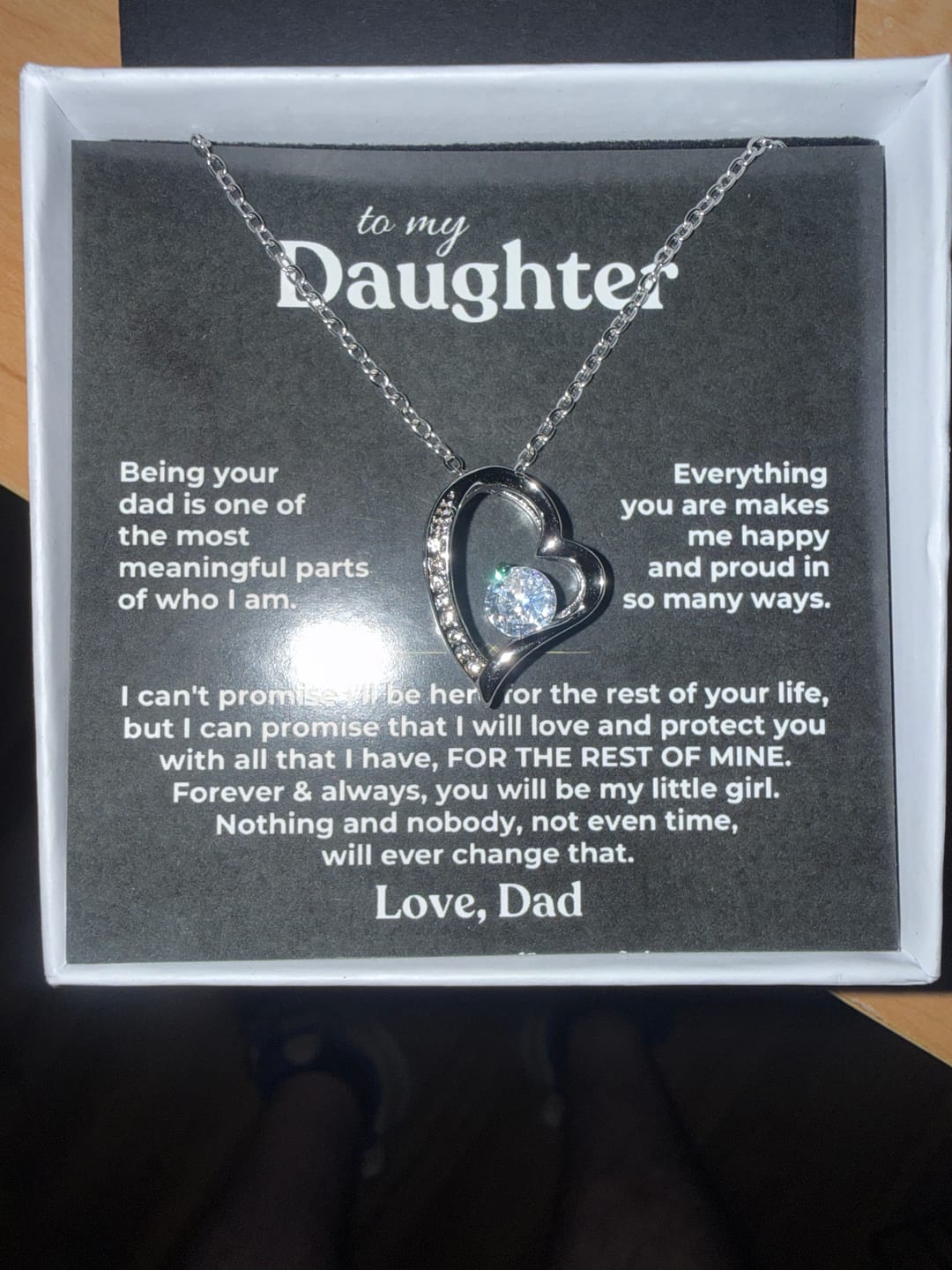 Customer photo review of To My Daughter - Being Your Dad - Beautiful Gift Set - SS622