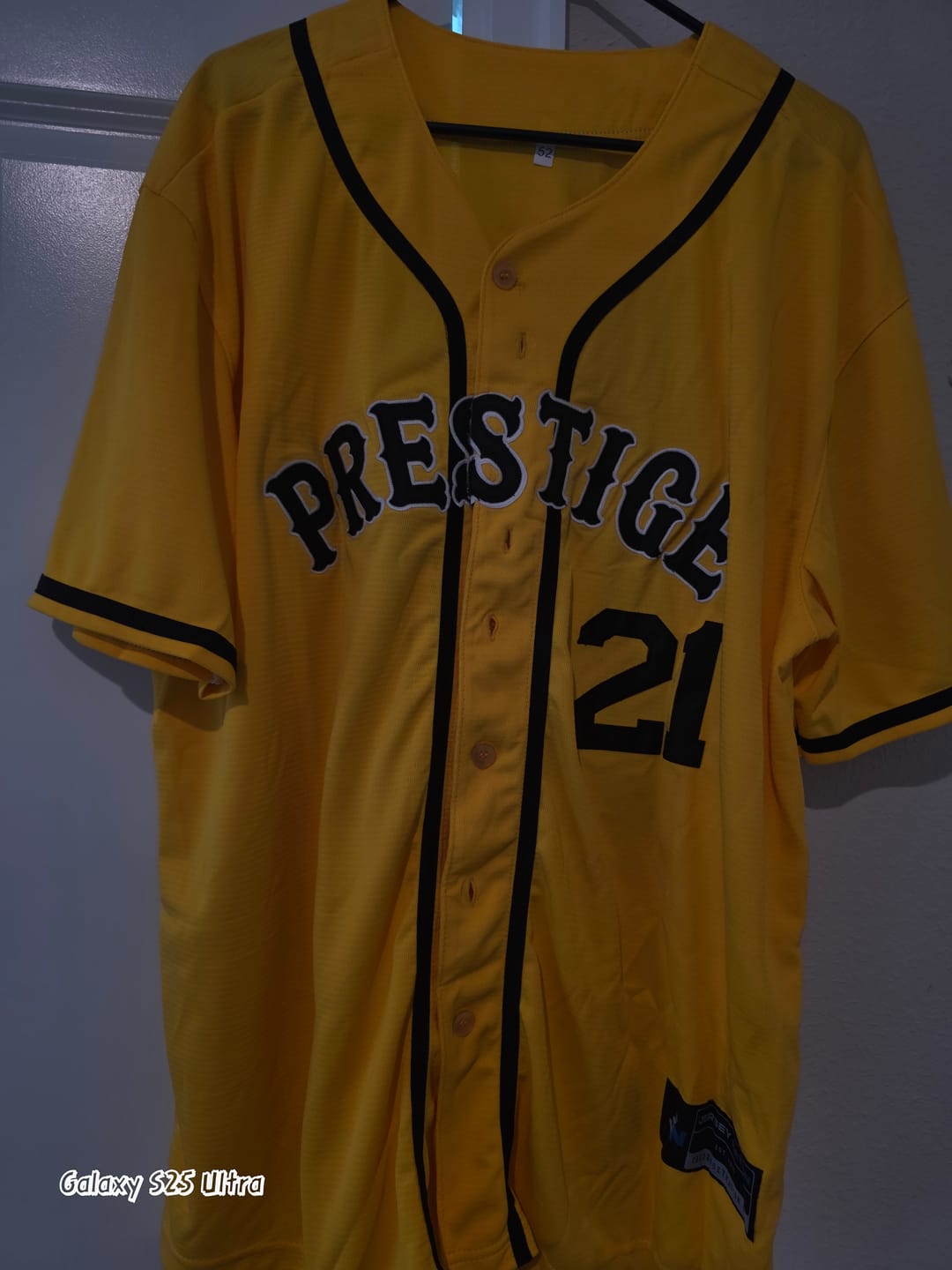 Customer photo review of Yellow-Black Custom Baseball Jersey