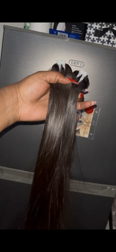 Customer photo review of Vietnamese Super Double Drawn Bone Straight Doner Natural Bundles