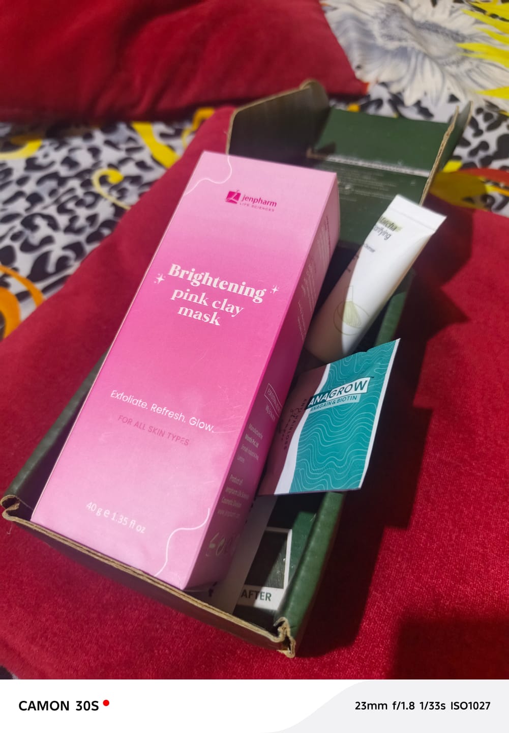 Customer photo review of Brightening Pink Clay Mask