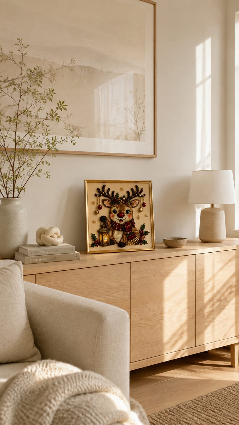Customer photo review of Relaxing & Beginner-Friendly - DIY Christmas Pearl Diamond Painting Art Kit
