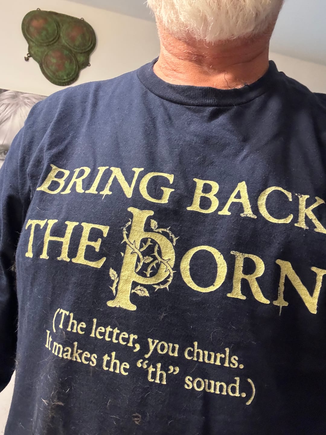 Customer photo review of Old English Bring Back Thorn Long Sleeve Tee