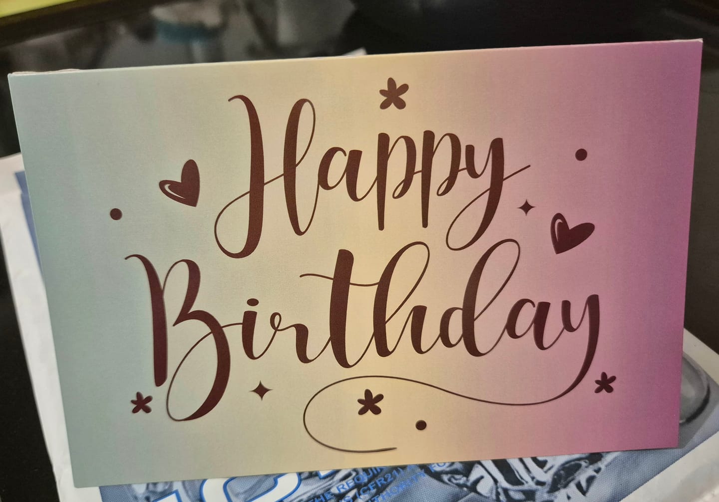 Customer photo review of Gift Card Note (option to add this product at Checkout if you want to add a message please)