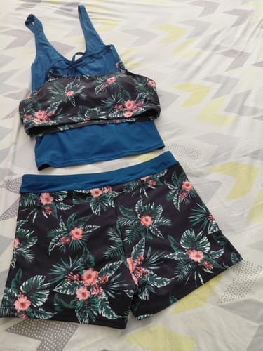 Customer photo review of Emoswim - 3 Piece Tankini Swimsuits for Women Tummy Control Bathing Suits