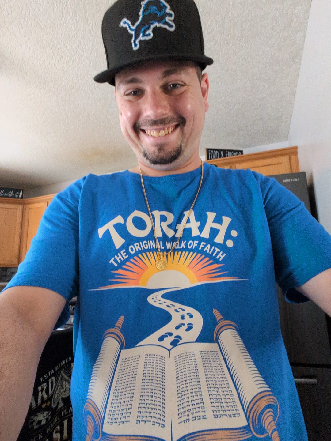 Customer photo review of Torah The Original Walk T-Shirt